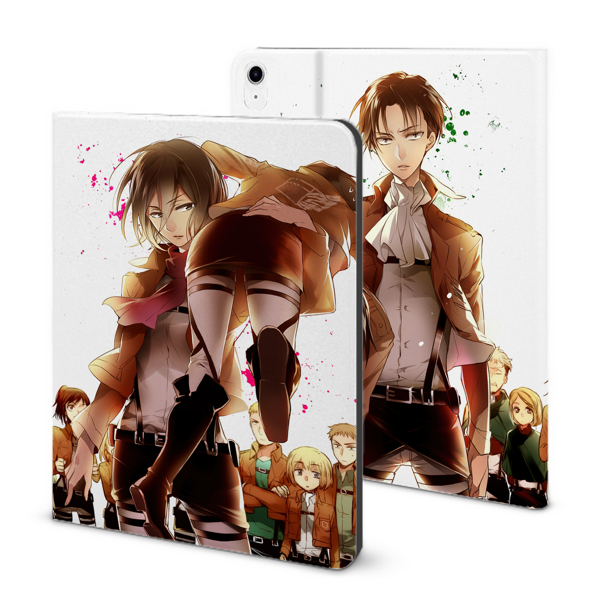 （画像用） 進撃の巨人 Attack on Titan IPad ケース ブック型 PUレザー TPU 耐衝撃 軽量 薄型 ペン収納なし 全面保護 IPad 各モデル対応